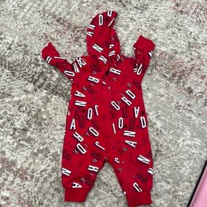 Jordan 3M Red Hoodie Onesie